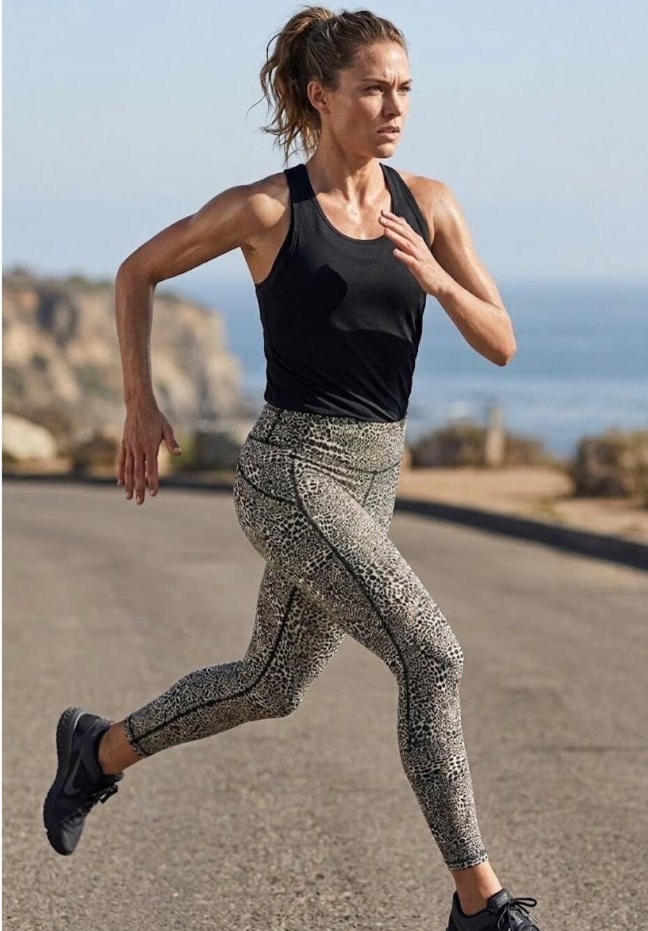 NIKE One Leopard Tights Black/Beige Animal Print Leggings NEW w Tags size XS